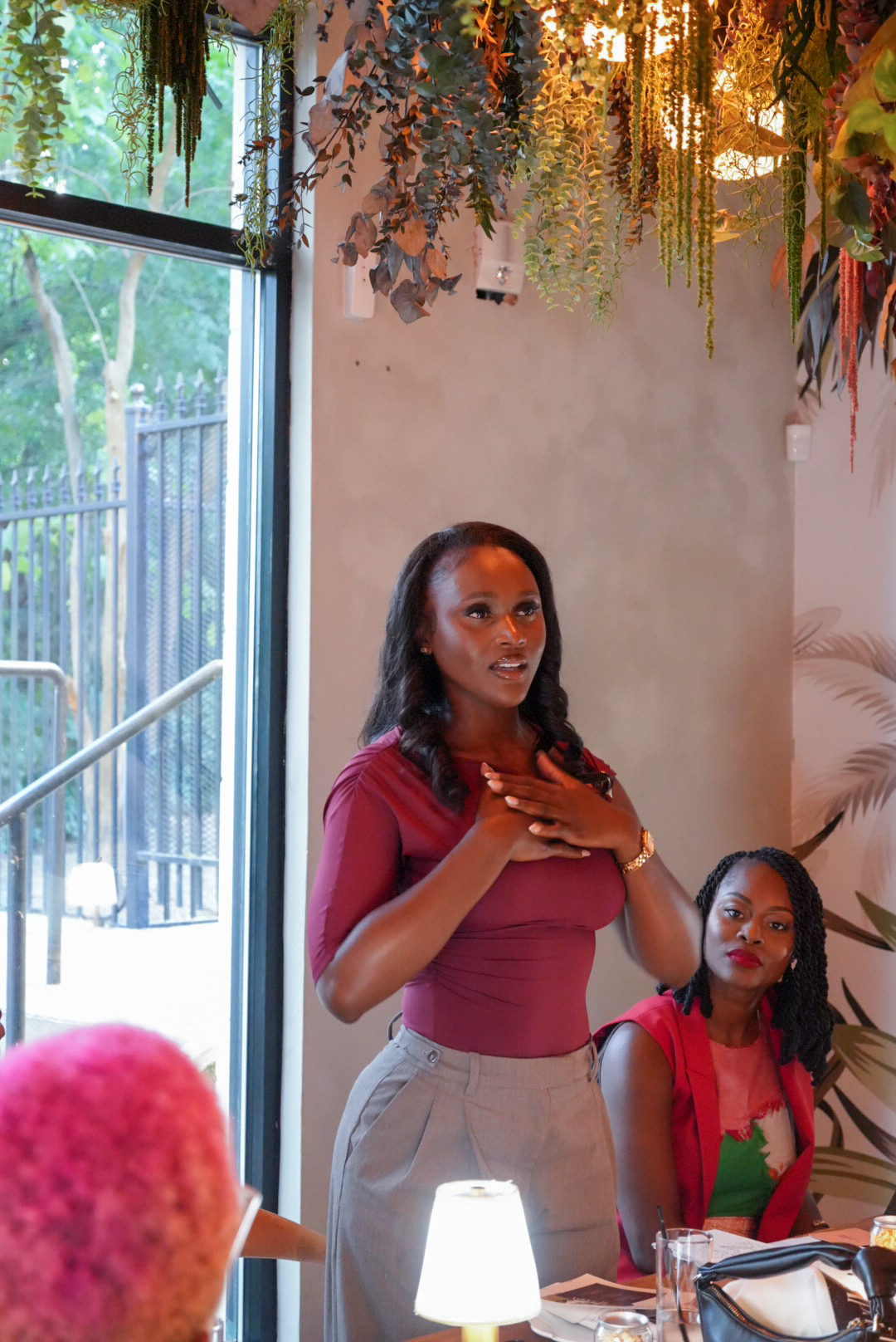 A founder speaking to the room